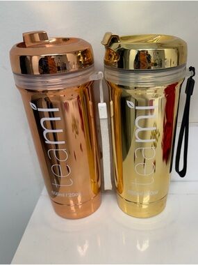 Teami Metallic Travel Tumblers - Rose Gold & Gold